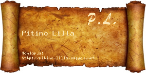 Pitino Lilla névjegykártya